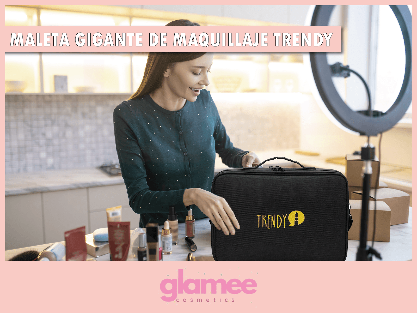Maleta Portátil Organizador Almacena Cosméticos Trendy - Image 2